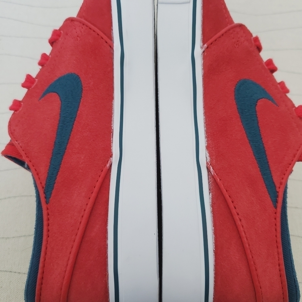 NIKE Mens SB Dunk Zoom Air 2016 Stefan Janoski Red Suede Shoes 333824-613 Sz 5 - Picture 10 of 13